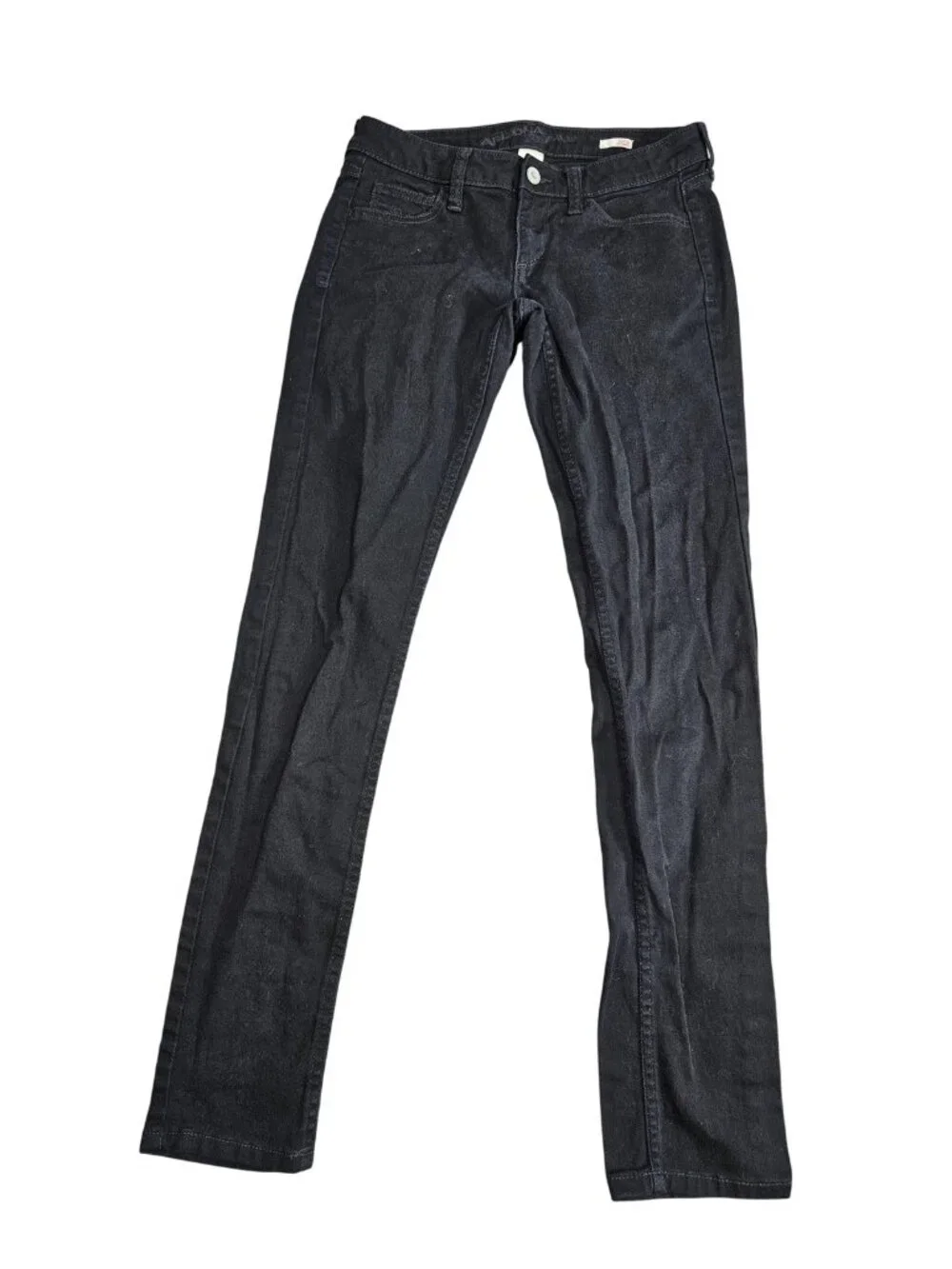 Arizona Jean Co Low Rise Super Skinny Jeans Juniors 5 Black Stretch Denim